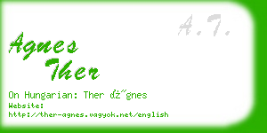 agnes ther business card